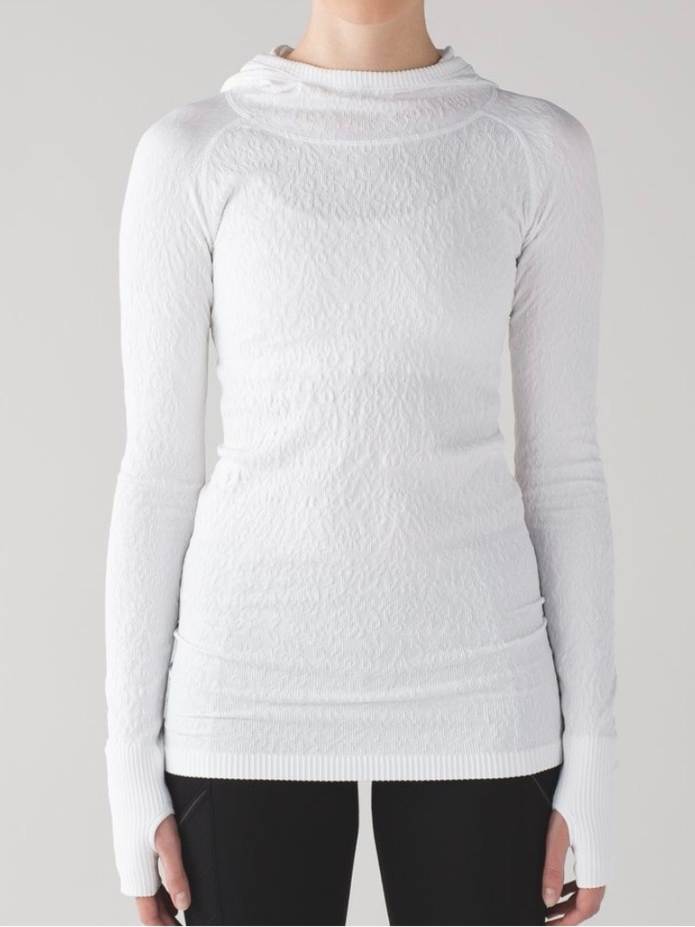 lululemon athletica White Long-Sleeve Hooded Performance
